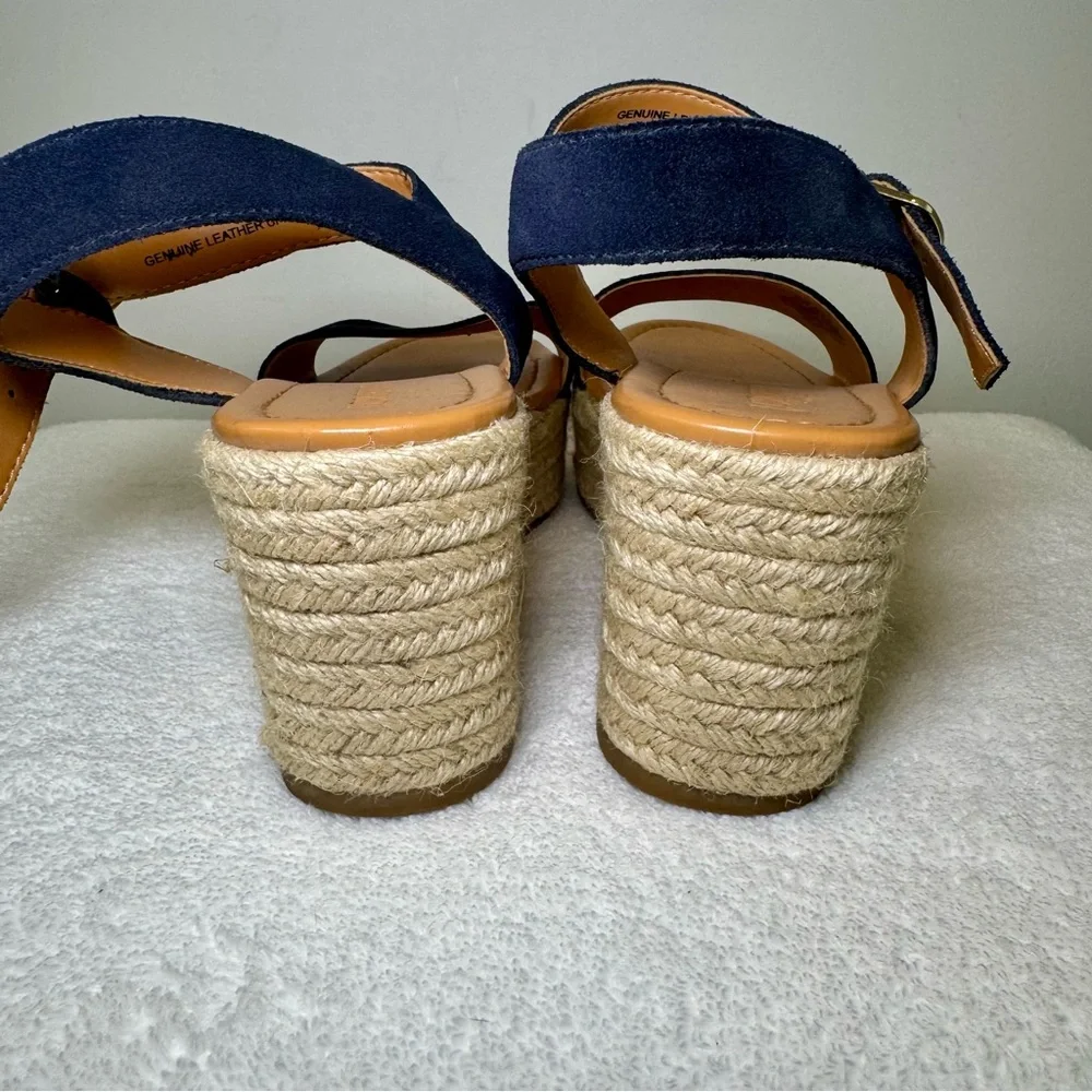 Women's‎ J. Crew Navy Suede Platform Espadrilles Size 8.5